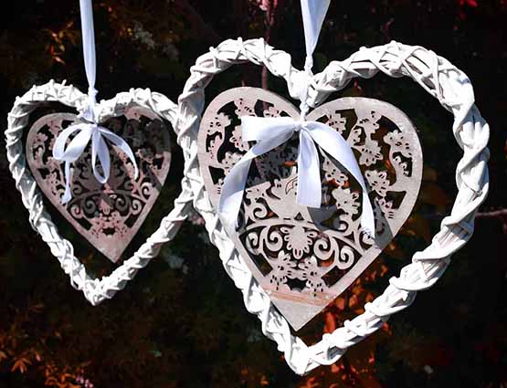 Rund um die Hochzeit Vintage Herzen