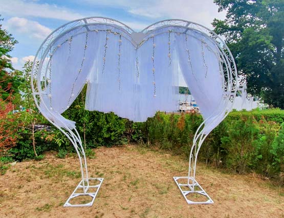 Hochzeitbogen mieten herzförmig mit Deko, Herz Hochzeitsbogen, Herzbogen, Hochzeitsdekoration mieten, rund um Ihre Hochzeit, Wedding