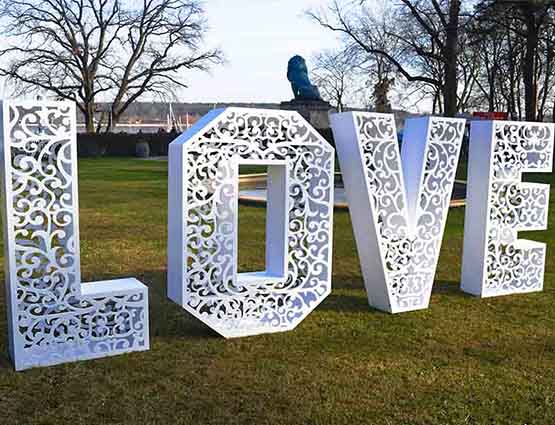 Love Buchstaben XXL 1.4m Rund um Ihre Hochzeit