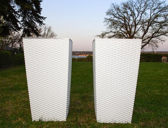 Rattan Blumenk&uuml;bel mieten f&uuml;r die Hochzeit , Hochzeitsdekoration mieten - Hochzeit mieten - Rund um Ihre Hochzeit berlin